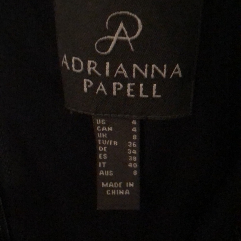 Adrianna Papell NWT navy long dress w/sleeves - Picture 4 of 8